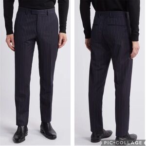 Tiger Of Sweden Tense Pinstripe Wool Pants Navy Blue US 44